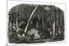 Harvesting of rubber in the forests of Brazil-French School-Mounted Giclee Print