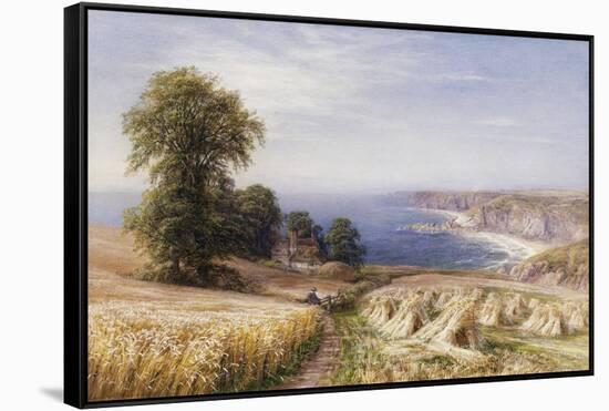 Harvesting on the Coast-Edmund George Warren-Framed Stretched Canvas