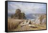 Harvesting on the South Coast-Edmund G. Warren-Framed Stretched Canvas