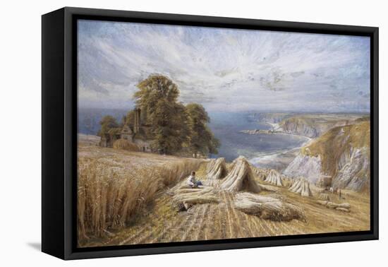 Harvesting on the South Coast-Edmund G. Warren-Framed Stretched Canvas