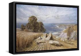 Harvesting on the South Coast-Edmund G. Warren-Framed Stretched Canvas