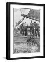 Harvesting Oysters-null-Framed Art Print