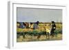 Harvesting Rice in Low Lands of Verona-Giacomo Favretto-Framed Giclee Print