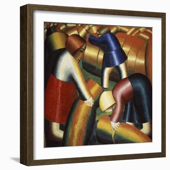 Harvesting Rye, c.1912-Kasimir Malevich-Framed Giclee Print