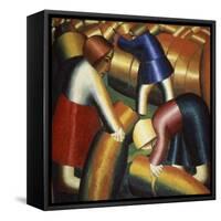 Harvesting Rye, c.1912-Kasimir Malevich-Framed Stretched Canvas