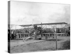 Harvey Crawford and Biplane at Tacoma (September 28, 1912)-Marvin Boland-Stretched Canvas