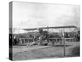 Harvey Crawford and Biplane at Tacoma (September 28, 1912)-Marvin Boland-Stretched Canvas