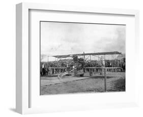 Harvey Crawford and Biplane at Tacoma (September 28, 1912)-Marvin Boland-Framed Giclee Print