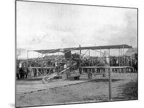 Harvey Crawford and Biplane at Tacoma (September 28, 1912)-Marvin Boland-Mounted Giclee Print