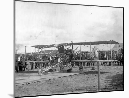 Harvey Crawford and Biplane at Tacoma (September 28, 1912)-Marvin Boland-Mounted Giclee Print