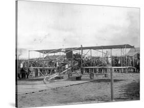 Harvey Crawford and Biplane at Tacoma (September 28, 1912)-Marvin Boland-Stretched Canvas