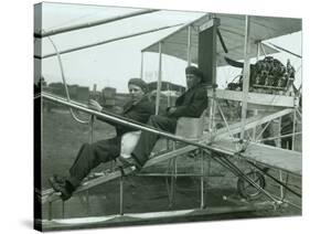 Harvey Crawford in Biplane, 1912-Marvin Boland-Stretched Canvas