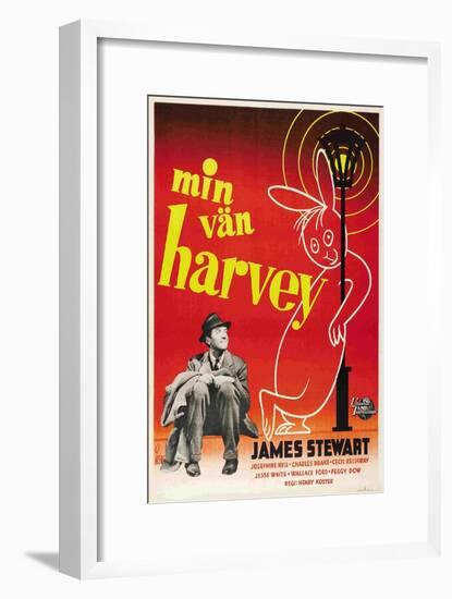 Harvey, James Stewart, Swedish Poster Art, 1950-null-Framed Art Print