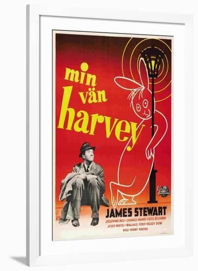 Harvey, James Stewart, Swedish Poster Art, 1950-null-Framed Art Print