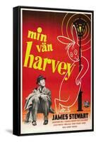 Harvey, James Stewart, Swedish Poster Art, 1950-null-Framed Stretched Canvas