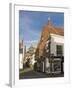 Harvey's Brewery Shop on Cliffe High Street, with the Brewery Behind, Lewes, East Sussex-Hazel Stuart-Framed Photographic Print