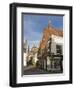 Harvey's Brewery Shop on Cliffe High Street, with the Brewery Behind, Lewes, East Sussex-Hazel Stuart-Framed Photographic Print