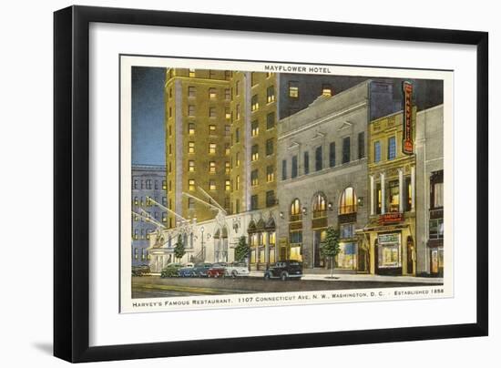 Harvey's Restaurant, Washington D.C.-null-Framed Art Print