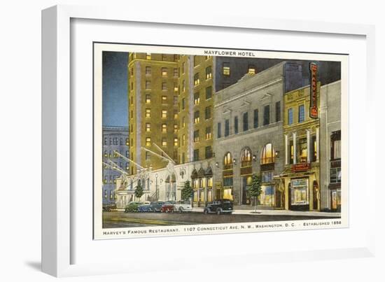 Harvey's Restaurant, Washington D.C.-null-Framed Art Print