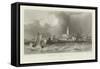 Harwich, from the Sea, Essex-William Henry Bartlett-Framed Stretched Canvas