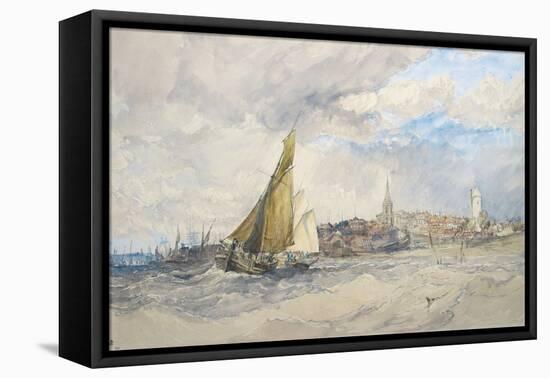 Harwich, from the Sea-Charles Bentley-Framed Stretched Canvas