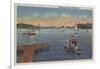 Harwichport, Cape Cod, MA - Wychmere Harbor Scene-Lantern Press-Framed Art Print