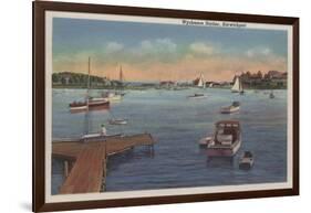 Harwichport, Cape Cod, MA - Wychmere Harbor Scene-Lantern Press-Framed Art Print