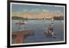 Harwichport, Cape Cod, MA - Wychmere Harbor Scene-Lantern Press-Framed Art Print