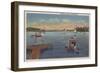 Harwichport, Cape Cod, MA - Wychmere Harbor Scene-Lantern Press-Framed Art Print