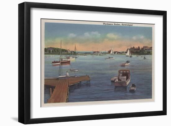 Harwichport, Cape Cod, MA - Wychmere Harbor Scene-Lantern Press-Framed Art Print