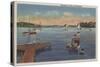 Harwichport, Cape Cod, MA - Wychmere Harbor Scene-Lantern Press-Stretched Canvas