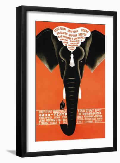 Has Just Arrived, A Large Party of Wild Animals, Leningrad Zoo-Dmitri Bulanov-Framed Art Print