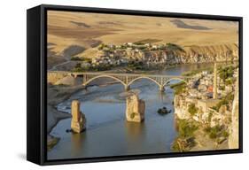 Hasankeyf on Tigris River, Mardin, Turkey-Ali Kabas-Framed Stretched Canvas