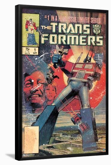 Hasbro Transformers - 1984 Comic Cover #1-Trends International-Framed Poster