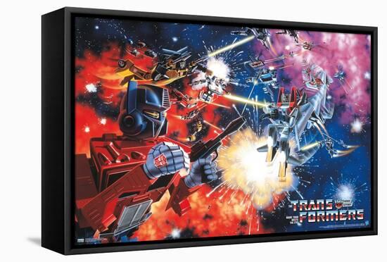 Hasbro Transformers - 1984 Key Art-Trends International-Framed Stretched Canvas