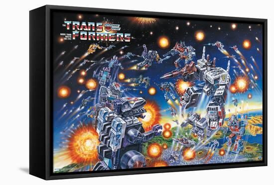 Hasbro Transformers - 1986 Key Art B-Trends International-Framed Stretched Canvas