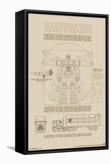 Hasbro Transformers - Sketch-Trends International-Framed Stretched Canvas