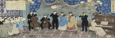 Concert with European Music in Japan, 1889-Hashimoto Chikanobu-Giclee Print