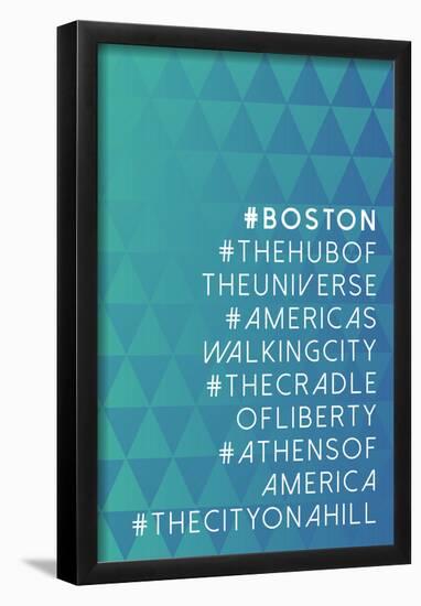 Hashtag City Boston-null-Framed Poster