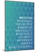 Hashtag City Boston-null-Mounted Poster