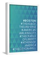 Hashtag City Boston-null-Framed Poster