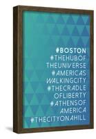 Hashtag City Boston-null-Framed Poster