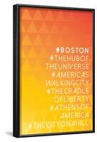 Hashtag City Boston-null-Framed Poster