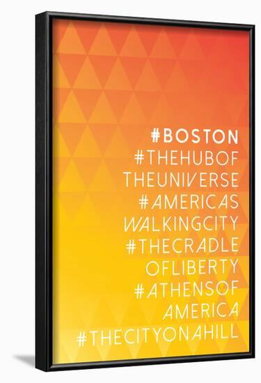 Hashtag City Boston-null-Framed Poster