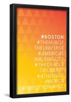 Hashtag City Boston-null-Framed Poster