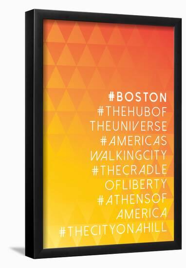 Hashtag City Boston-null-Framed Poster