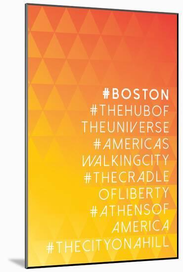 Hashtag City Boston-null-Mounted Poster