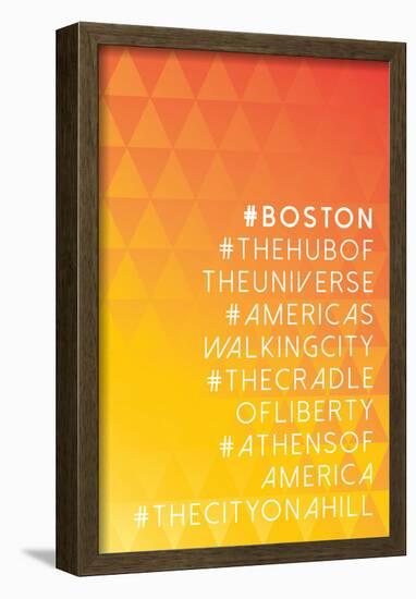 Hashtag City Boston-null-Framed Poster