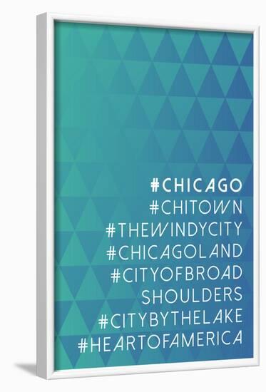 Hashtag City Chicago-null-Framed Poster