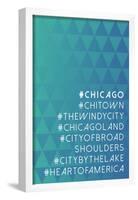 Hashtag City Chicago-null-Framed Poster